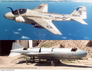 http://de.wikipedia.org/w/index.php?title=Datei:A-6E_Intruder_VA-52.JPEG&ﬁletimestamp=20080717031124




http://en.wikipedia.org/wiki/File:Silkwormmissile.750pix.jpg
Freitag, 26. November 2010
 