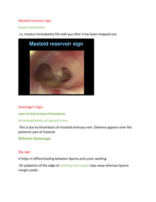 Ent signs by yassin hasan | PDF