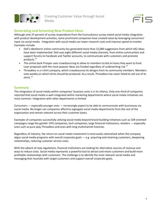Creating Customer Value Through Social Media | PDF