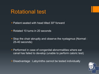 Vestibular Function Test | PPTX