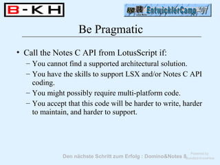 Lotus Script Code Entwicker camp2007 calling-the-c-api-from-lotusscript | PDF