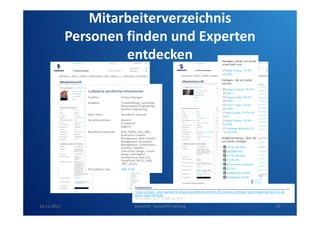 Mitarbeiterverzeichnis
Personen finden und Experten
entdecken

24.11.2011

SwissCHI_SwissUPA-Vortrag

39

 