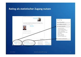 Rating als statistischer Zugang nutzen

24.11.2011

SwissCHI_SwissUPA-Vortrag

45

 