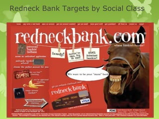 Redneck Bank Targets by Social Class




   Copyright © 2013 Pearson Education, Inc. publishing as Prentice Hall
                                                                          1-14
 
