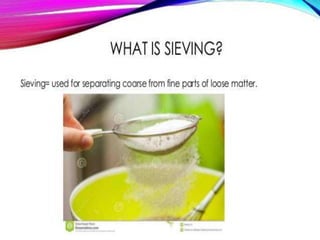 Techniques of separating mixtures