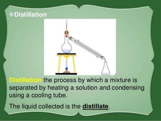 Techniques of separating mixtures