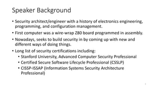 Enumerating software security design flaws throughout the SSDLC