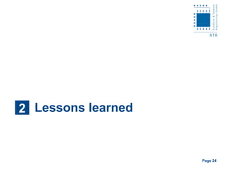 Lessons learned 2 Page    