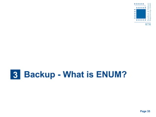 Backup - What is ENUM? 3 Page    