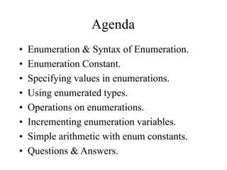 Enumration datatype | PPTX