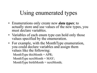 Enumration datatype | PPTX