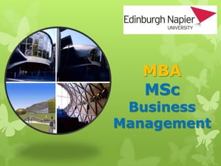 MBA
   MSc
 Business
Management
 