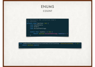 COUNT
ENUMS
 