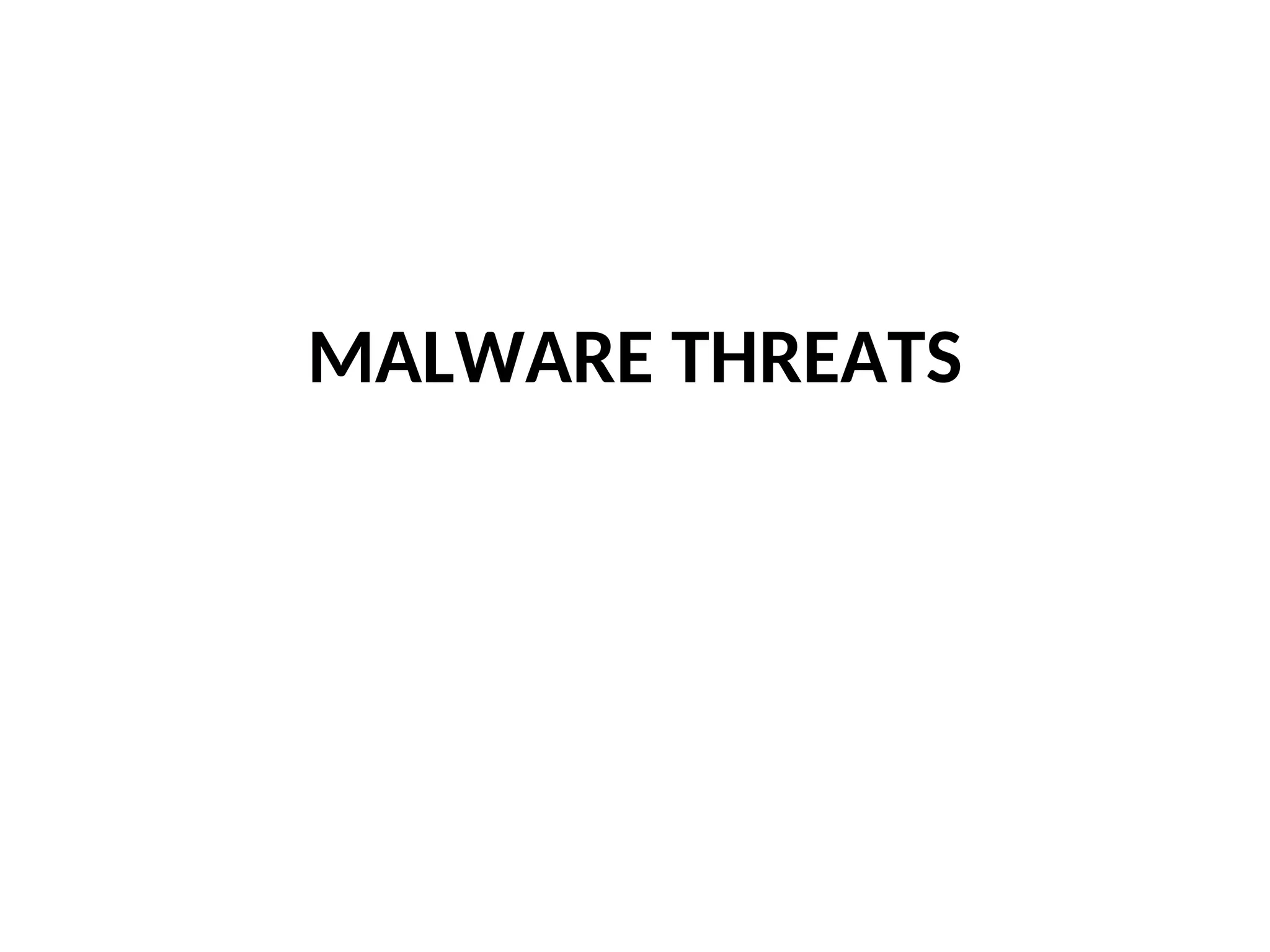 MALWARE THREATS
 