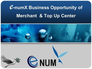 e-numXBusiness Opportunity of Merchant  & Top Up Center 