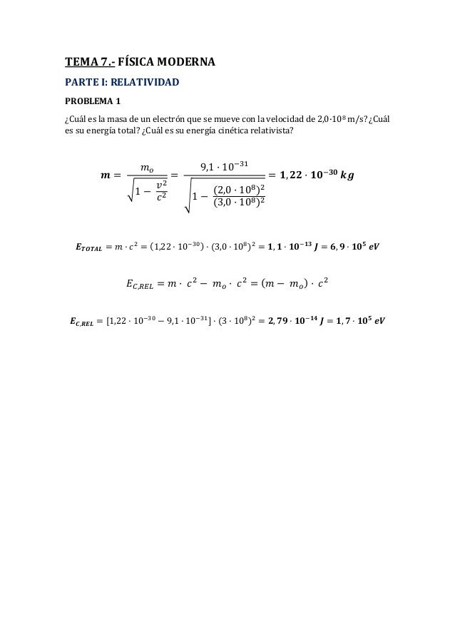 Resolucion Problemas Fisica Moderna