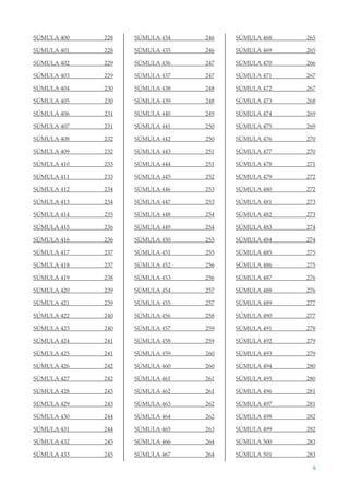 9
SÚMULA 400 228
SÚMULA 401 228
SÚMULA 402 229
SÚMULA 403 229
SÚMULA 404 230
SÚMULA 405 230
SÚMULA 406 231
SÚMULA 407 231
SÚMULA 408 232
SÚMULA 409 232
SÚMULA 410 233
SÚMULA 411 233
SÚMULA 412 234
SÚMULA 413 234
SÚMULA 414 235
SÚMULA 415 236
SÚMULA 416 236
SÚMULA 417 237
SÚMULA 418 237
SÚMULA 419 238
SÚMULA 420 239
SÚMULA 421 239
SÚMULA 422 240
SÚMULA 423 240
SÚMULA 424 241
SÚMULA 425 241
SÚMULA 426 242
SÚMULA 427 242
SÚMULA 428 243
SÚMULA 429 243
SÚMULA 430 244
SÚMULA 431 244
SÚMULA 432 245
SÚMULA 433 245
SÚMULA 434 246
SÚMULA 435 246
SÚMULA 436 247
SÚMULA 437 247
SÚMULA 438 248
SÚMULA 439 248
SÚMULA 440 249
SÚMULA 441 250
SÚMULA 442 250
SÚMULA 443 251
SÚMULA 444 251
SÚMULA 445 252
SÚMULA 446 253
SÚMULA 447 253
SÚMULA 448 254
SÚMULA 449 254
SÚMULA 450 255
SÚMULA 451 255
SÚMULA 452 256
SÚMULA 453 256
SÚMULA 454 257
SÚMULA 455 257
SÚMULA 456 258
SÚMULA 457 259
SÚMULA 458 259
SÚMULA 459 260
SÚMULA 460 260
SÚMULA 461 261
SÚMULA 462 261
SÚMULA 463 262
SÚMULA 464 262
SÚMULA 465 263
SÚMULA 466 264
SÚMULA 467 264
SÚMULA 468 265
SÚMULA 469 265
SÚMULA 470 266
SÚMULA 471 267
SÚMULA 472 267
SÚMULA 473 268
SÚMULA 474 269
SÚMULA 475 269
SÚMULA 476 270
SÚMULA 477 270
SÚMULA 478 271
SÚMULA 479 272
SÚMULA 480 272
SÚMULA 481 273
SÚMULA 482 273
SÚMULA 483 274
SÚMULA 484 274
SÚMULA 485 275
SÚMULA 486 275
SÚMULA 487 276
SÚMULA 488 276
SÚMULA 489 277
SÚMULA 490 277
SÚMULA 491 278
SÚMULA 492 279
SÚMULA 493 279
SÚMULA 494 280
SÚMULA 495 280
SÚMULA 496 281
SÚMULA 497 281
SÚMULA 498 282
SÚMULA 499 282
SÚMULA 500 283
SÚMULA 501 283
 