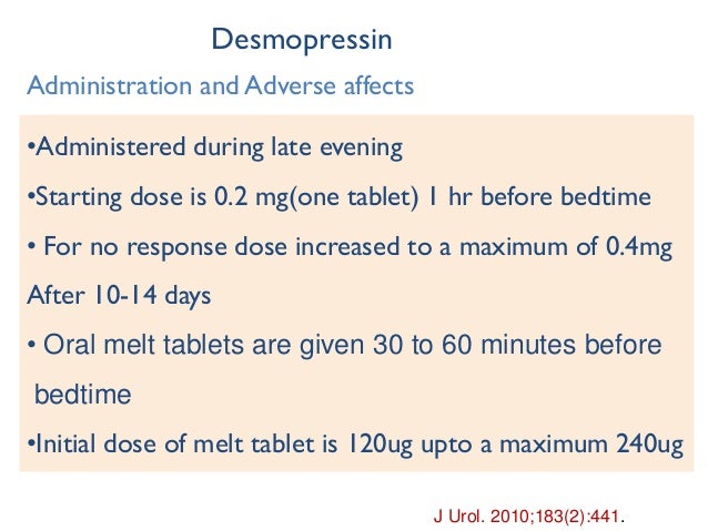 Ddavp Dosage For Bedwetting
