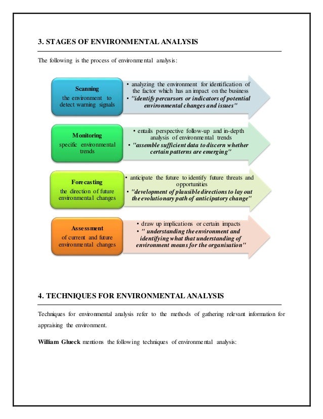 business plan sample environmental analysis