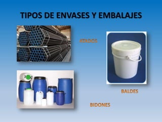 TIPOS DE ENVASES Y EMBALAJES
 