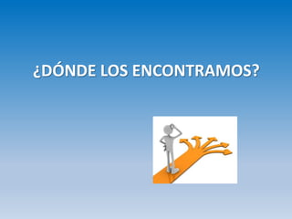 ¿DÓNDE LOS ENCONTRAMOS?
 