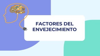 FACTORES DEL
ENVEJECIMIENTO
 