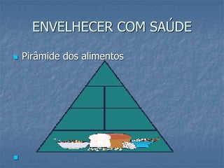 ENVELHECER COM SAÚDE
 Pirâmide dos alimentos

 