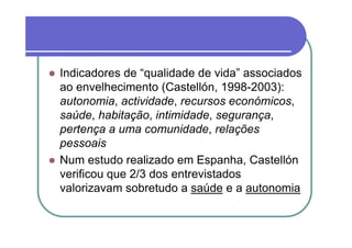 Envelhecimento E Qualidade De Vida