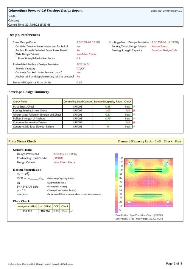Column-Base Plate Foundation Design Report , How to Design Base Plate ...
