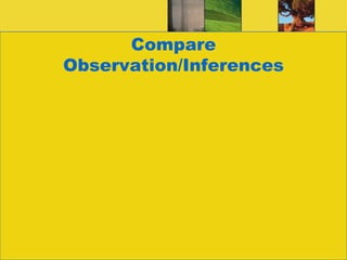 Compare Observation/Inferences