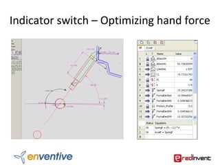 Indicator switch – Optimizing hand force
 