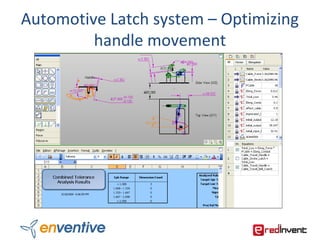Automotive Latch system – Optimizing
         handle movement
 