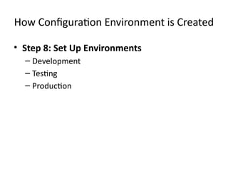 Environment for Configuration overview Lecture | PPTX