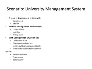 Environment for Configuration overview Lecture | PPTX