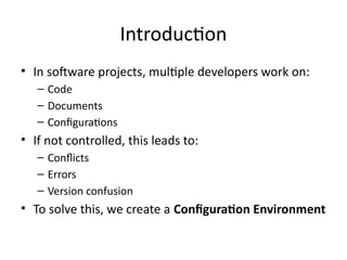 Environment for Configuration overview Lecture | PPTX