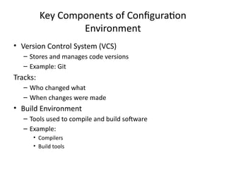 Environment for Configuration overview Lecture | PPTX