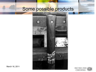 Some possible products March 16, 2011 