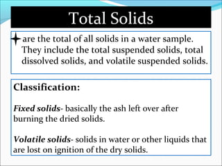 Water Analysis Total Solids