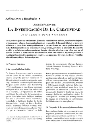 Enviando la investigacion de la creatividad