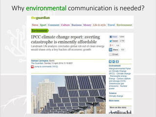 Environmental communication and Social Awareness: Successful Case ...
