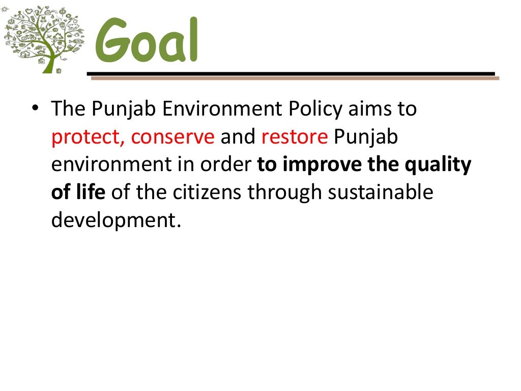 Punjab Environmental Policy 2015