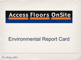 Environmental Report Card


Earthday 2013
 