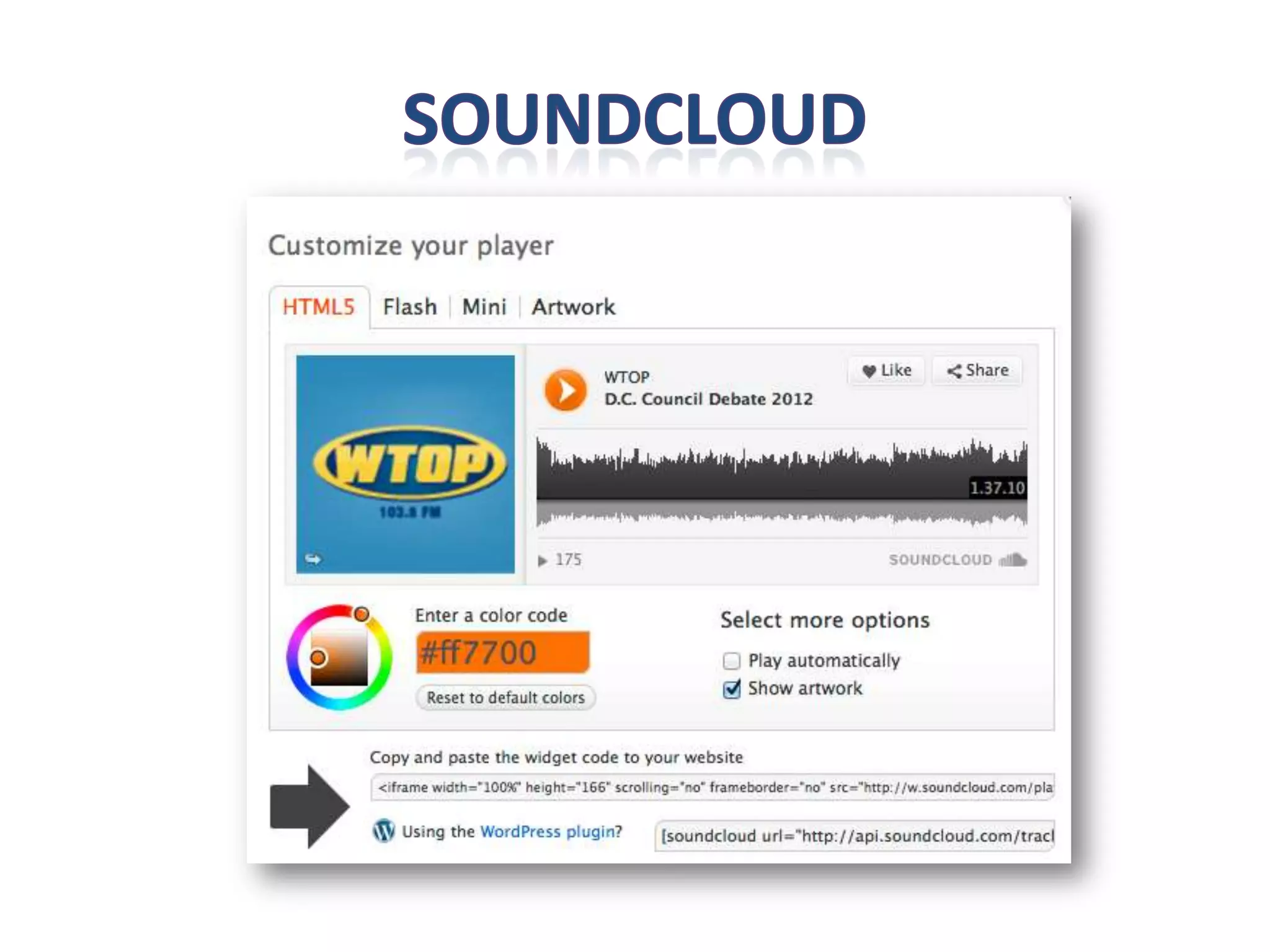 Allow to use on their site
 