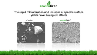 The rapid micronization and increase of specific surface
yields novel biological effects
Calcite envirolizer®
 