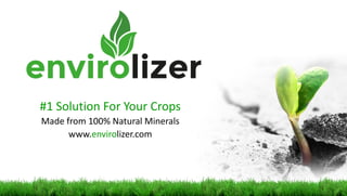 #1 Solution For Your Crops
Made from 100% Natural Minerals
www.envirolizer.com
 
