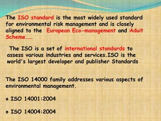 Enviromental standards | PPTX