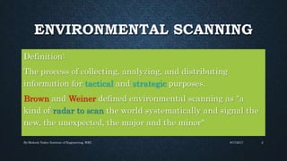 Enviroment scanning | PPTX