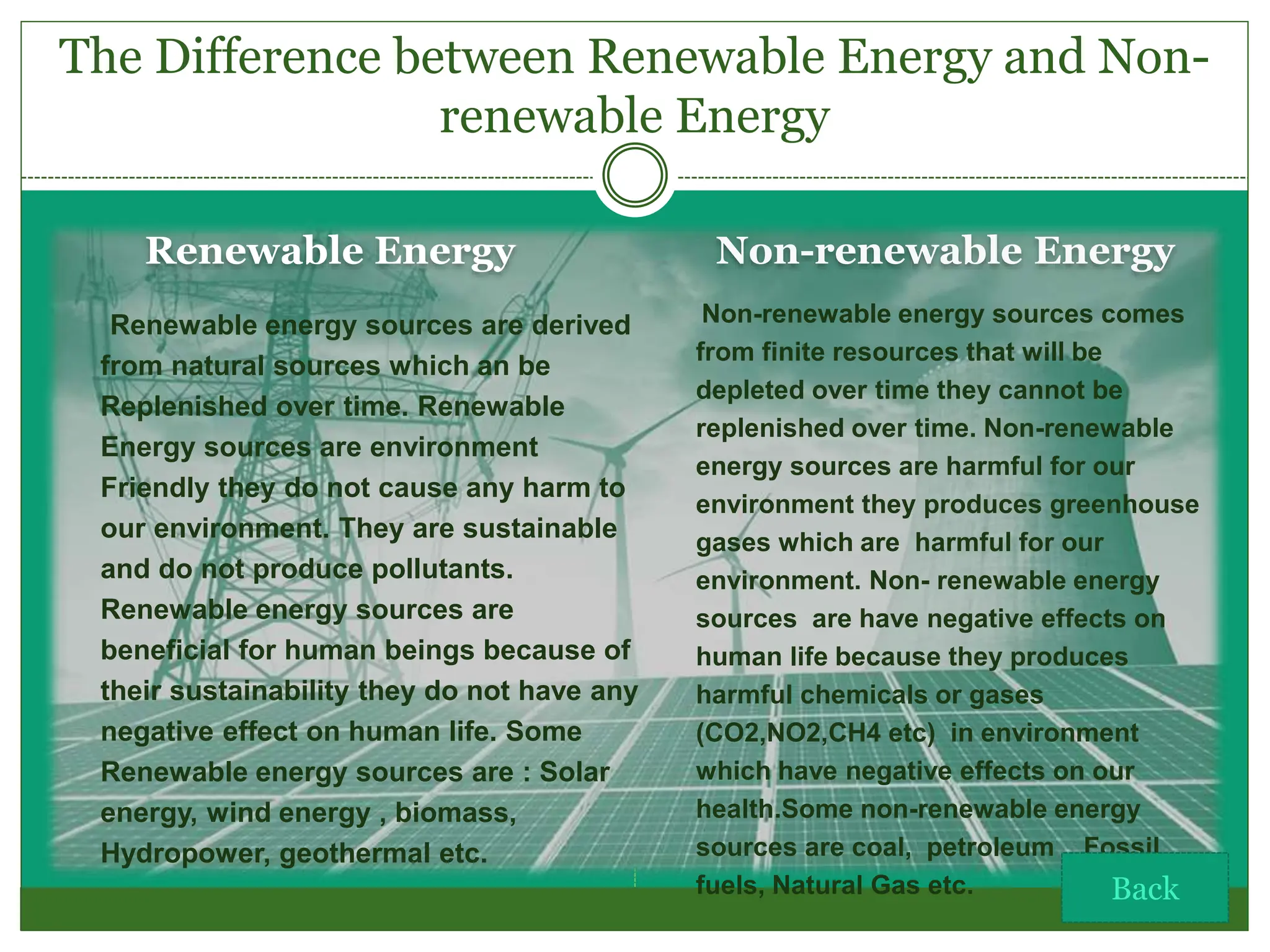 ENVIRONMENT~ Renewable Energy Sources and their future prospects. | PPTX