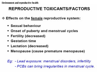 Environment and reproductive health 