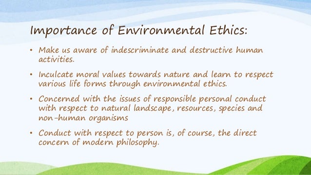 Importance Of Pollution Control In Environmental Ethics